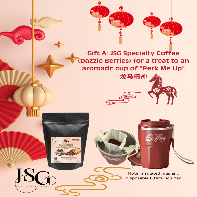 CNY Gift A: JSG Specialty Coffee (Dazzie Berries 150g) With Travel Mug