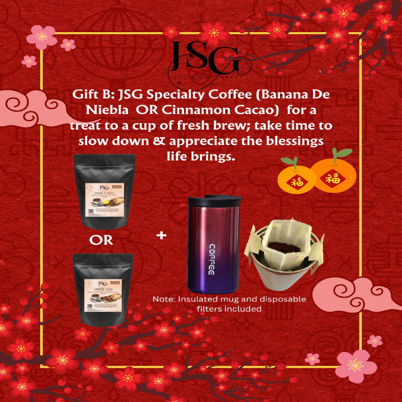 CNY Gift B: JSG Specialty Coffee (Banana/Cinnamon 150g) With Thermal Mug
