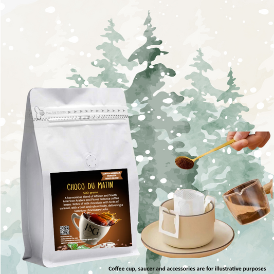 Choco Du Matin Specialty Coffee with drip coffee filter